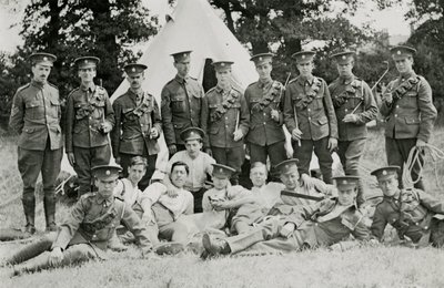 Group Portrait of the London Mounted Army Service Corp by English Photographer